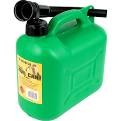 Fuel Can 5 Litre Green Plastic with Spout