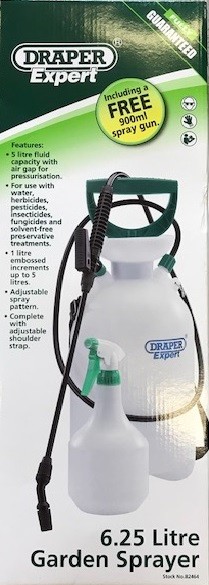 Draper Garden Sprayer 5L + free hand spray gun 82464