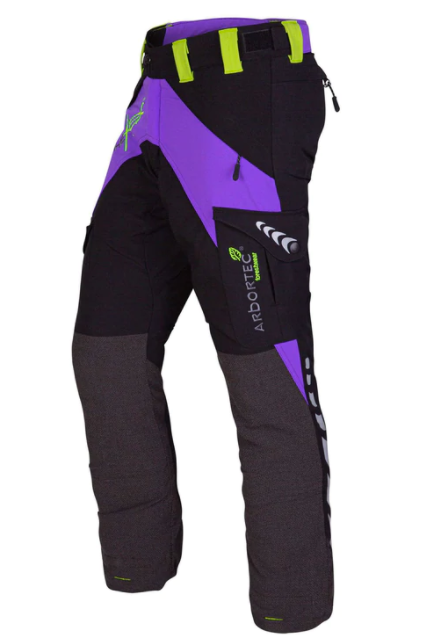 Arbortec Breatheflex Ladies Type A Chainsaw Trousers Black Purple