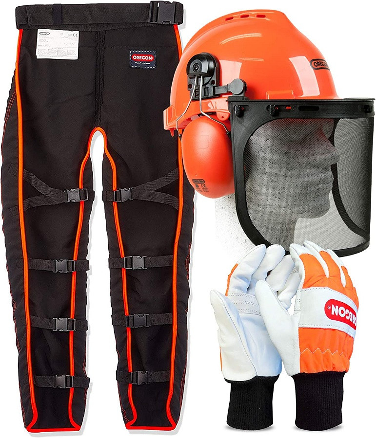 Oregon Chainsaw Protective Kit - Helmet, Chaps, Gloves 574742A