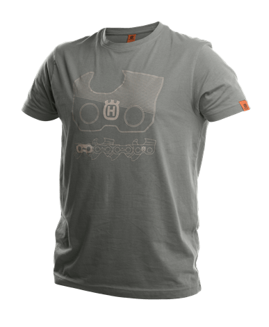 Husqvarna Xplorer T-shirt Short Sleeve Grey X-Cut Chain
