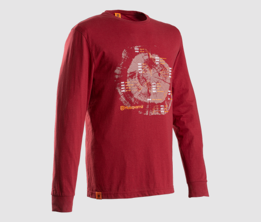 Husqvarna Xplorer Long sleeve T-shirt Annual Rings Linganberry