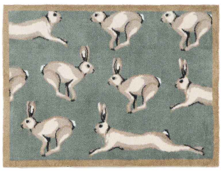 Hug Rug Farmhouse Hares Size 65cm x 85cm 