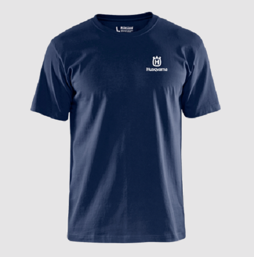 Husqvarna T-Shirt Navy Blue100% Cotton 180 g/m