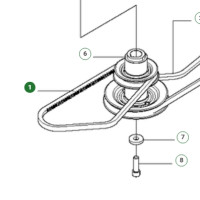 Husqvarna R213C R316T, R320 Transmission Belt 589531201 image 2